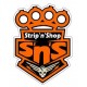 Sticker Strip'n'Shop poing américain skull SNS