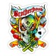 Sticker skull  brotherhood kustom bandit d.Vicente 33