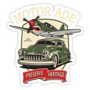 Sticker motor age clothing vintage warbird preserve heritage army 1