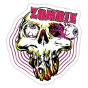 Sticker skull pink grey eyes zombie 7