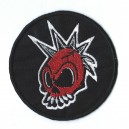 Patch ecusson red skull punk 